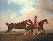 STUBBS, George William Anderson with Two Saddle-horses er oil painting reproduction